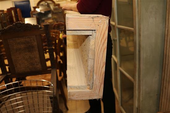 A pair of carved fluted pine pilasters W.36cm